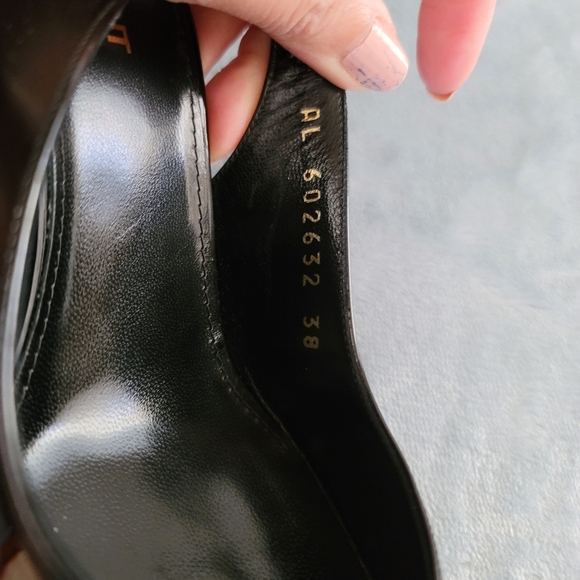 Saint Laurent sling back patent mid heels - Picture 7 of 10